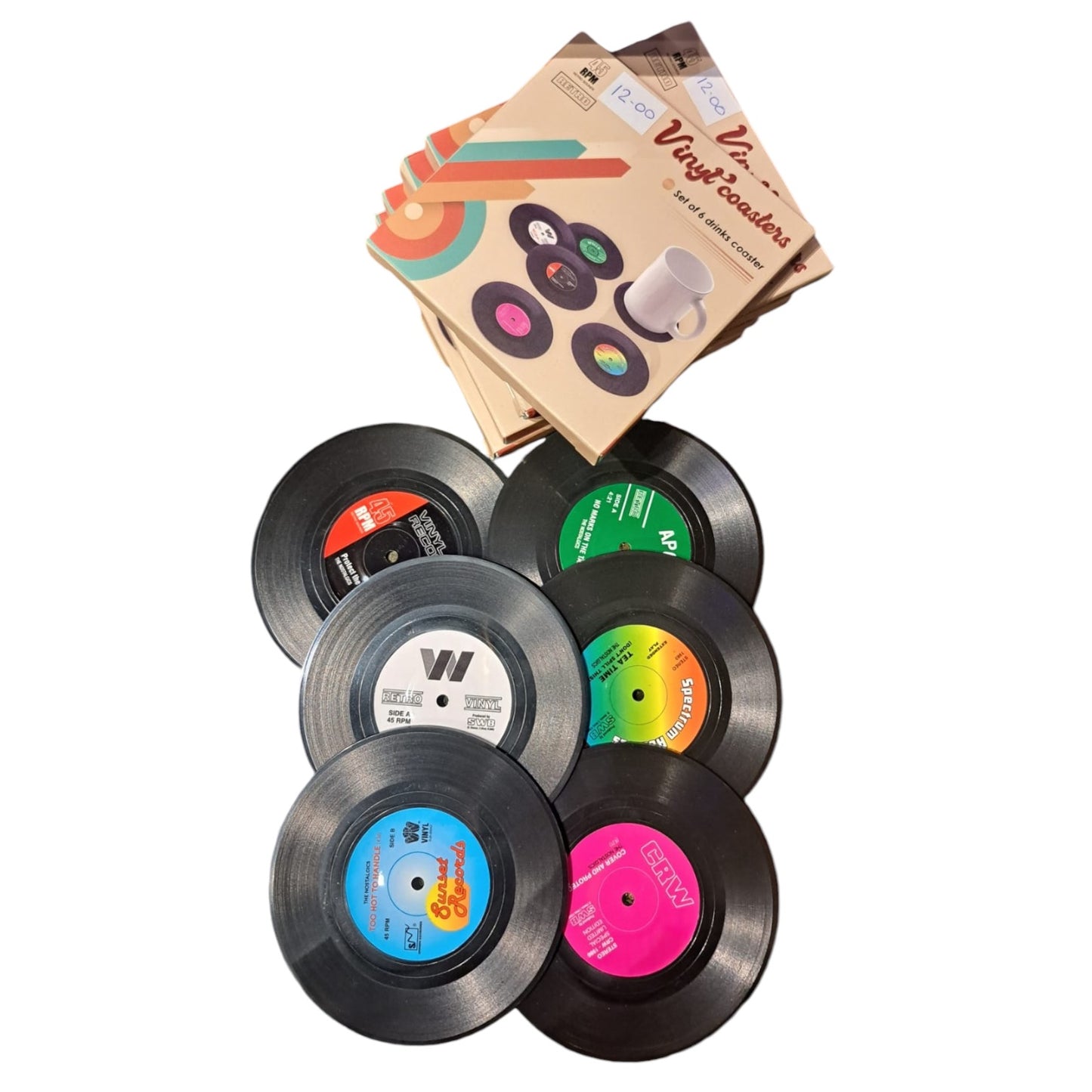 Retro Vinyl Coasters