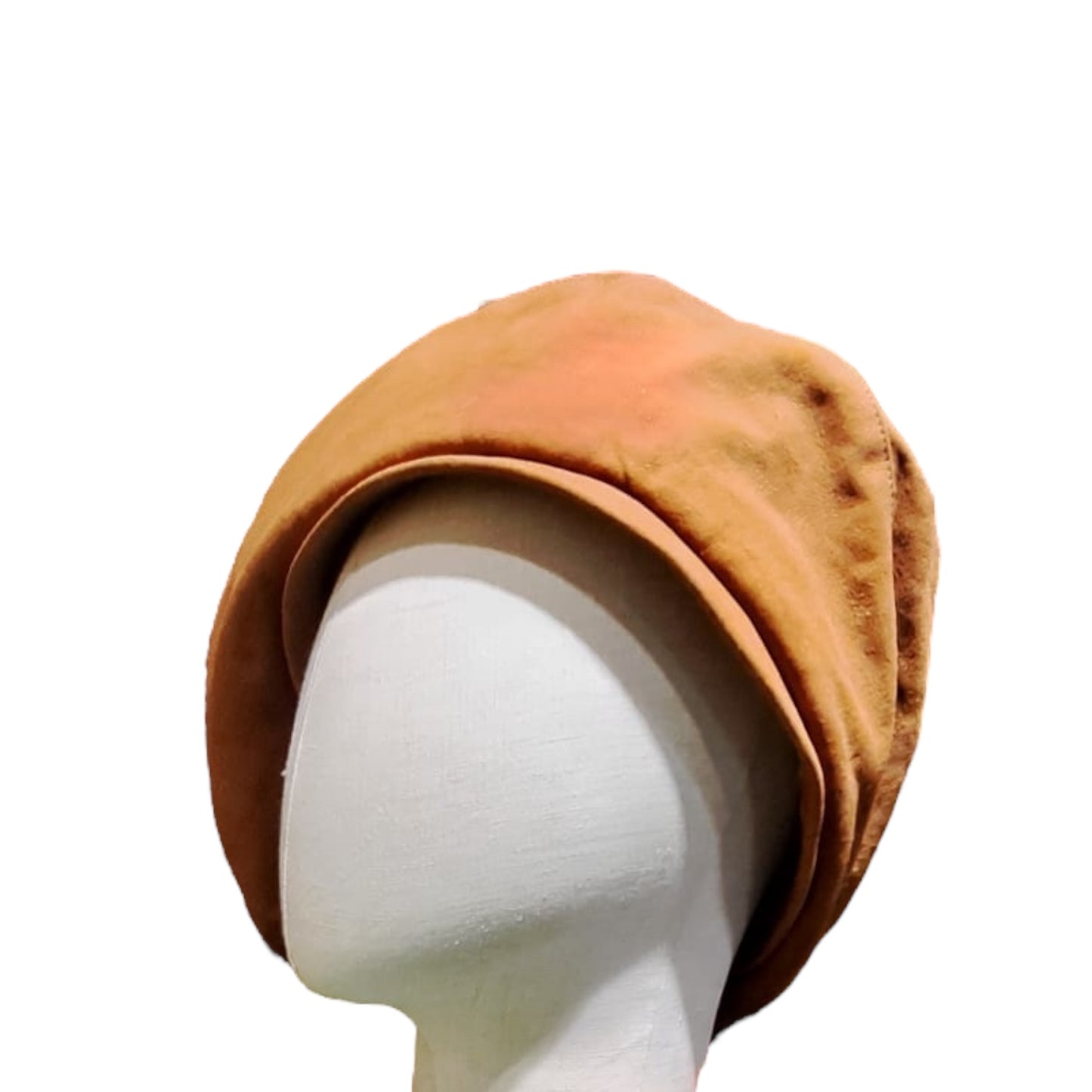 Faux Suede Tan Beret Hat