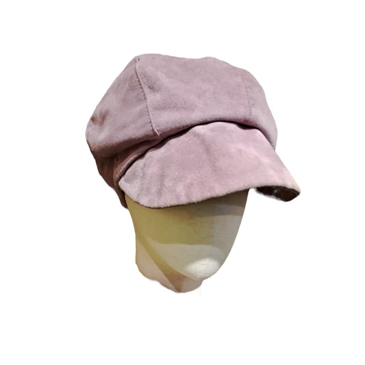 Suede Baker Boy Hat In Pink