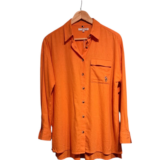 Orange Long Sleeve US Polo ASSN Shirt