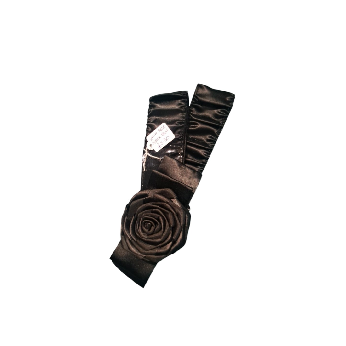 Satin Rose Black Belt