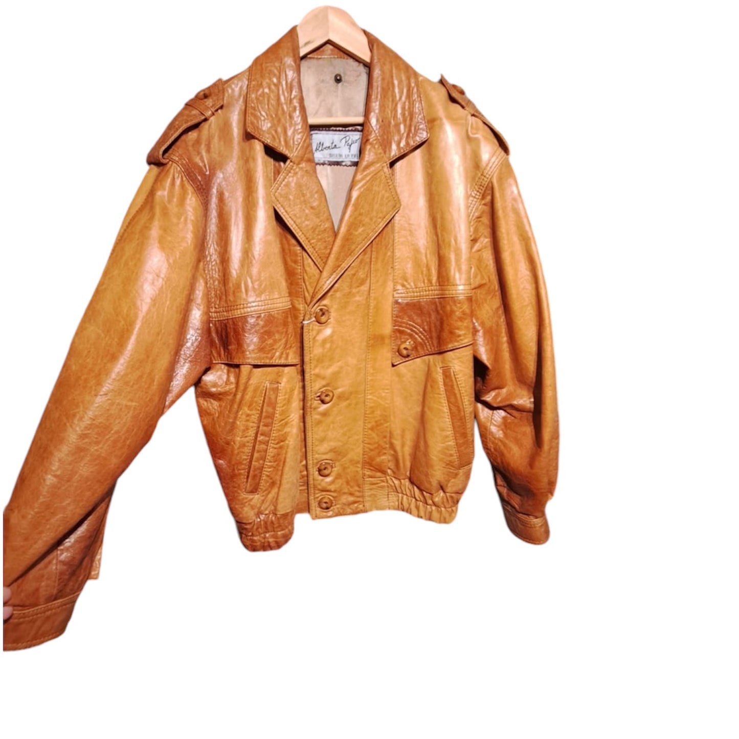 Alberta Pajeo Tan Leather Jacket