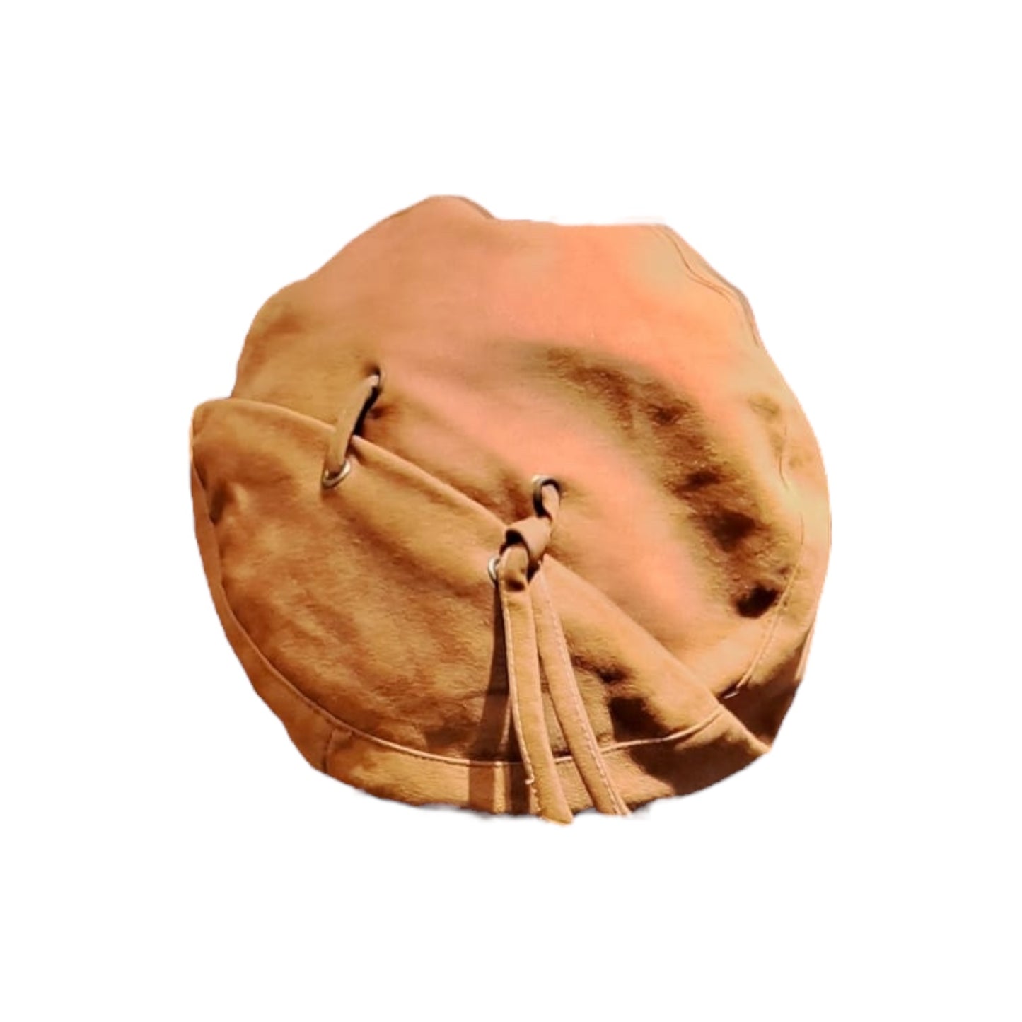 Faux Suede Tan Beret Hat