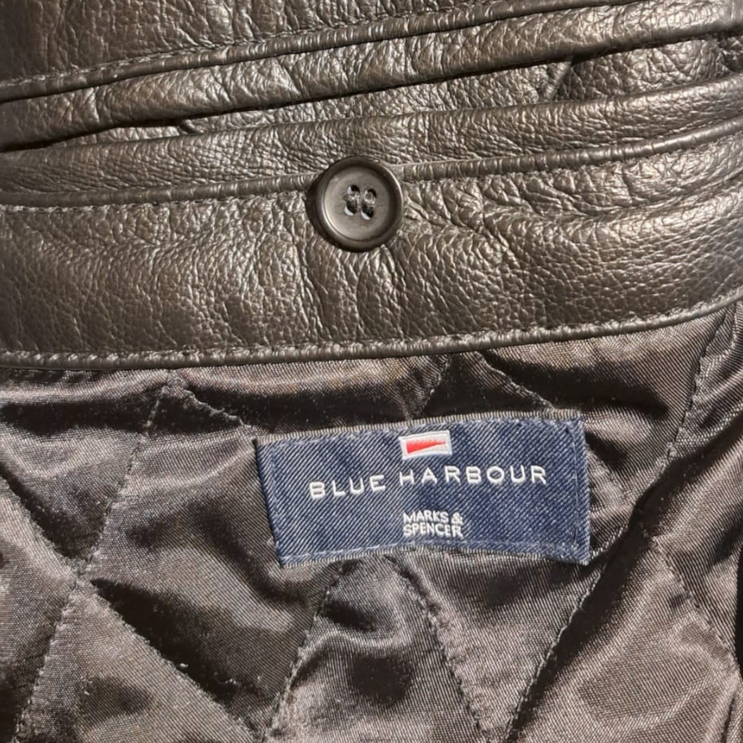 Blue Harbour Leather Bomber Jacket