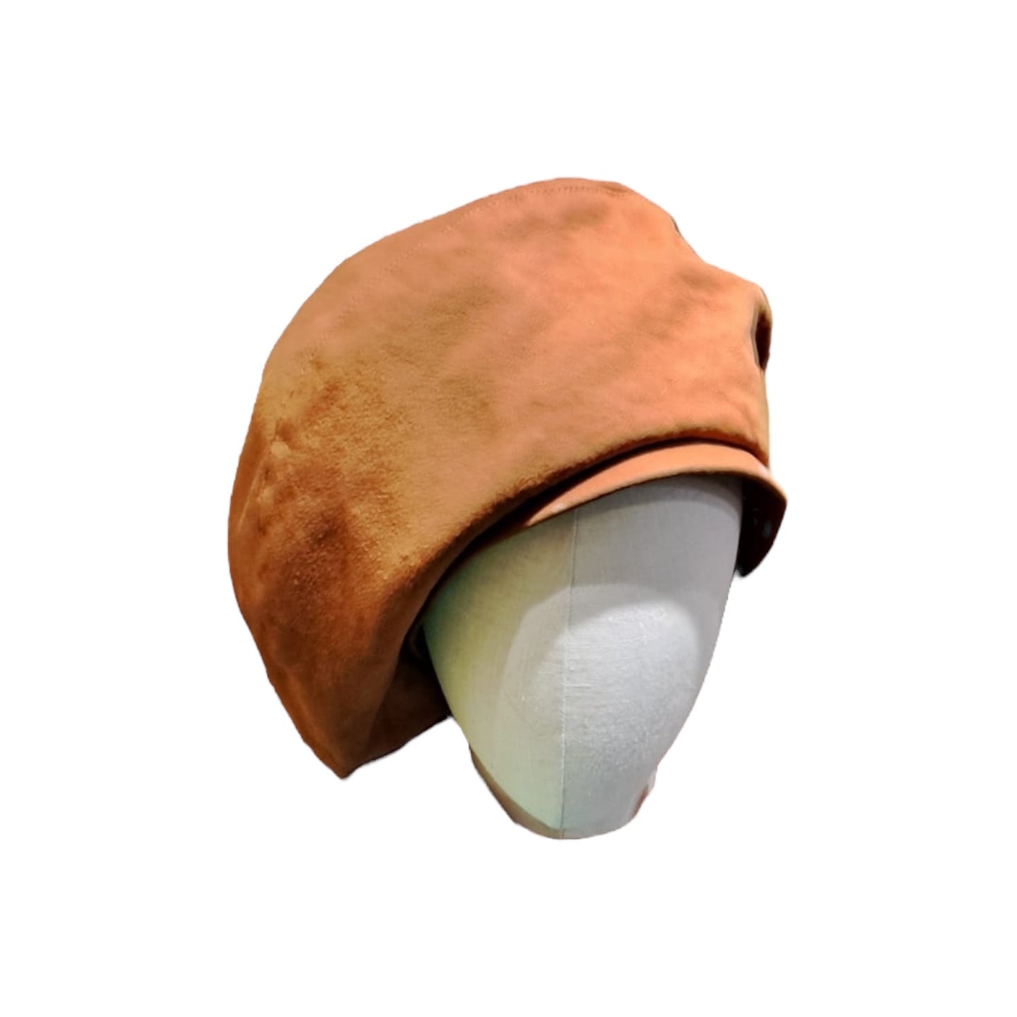 Faux Suede Tan Beret Hat