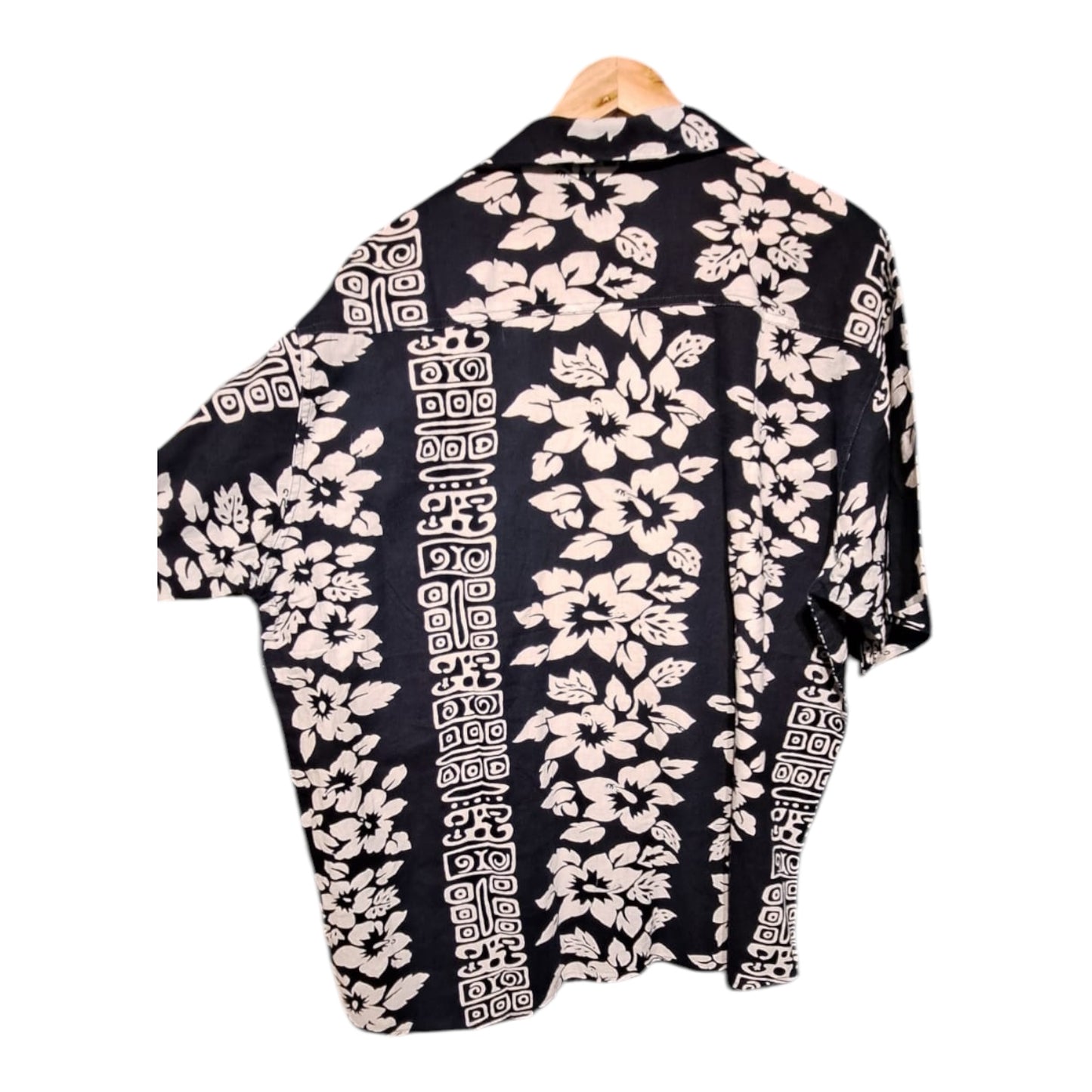 Black Floral Hawaiian Shirt