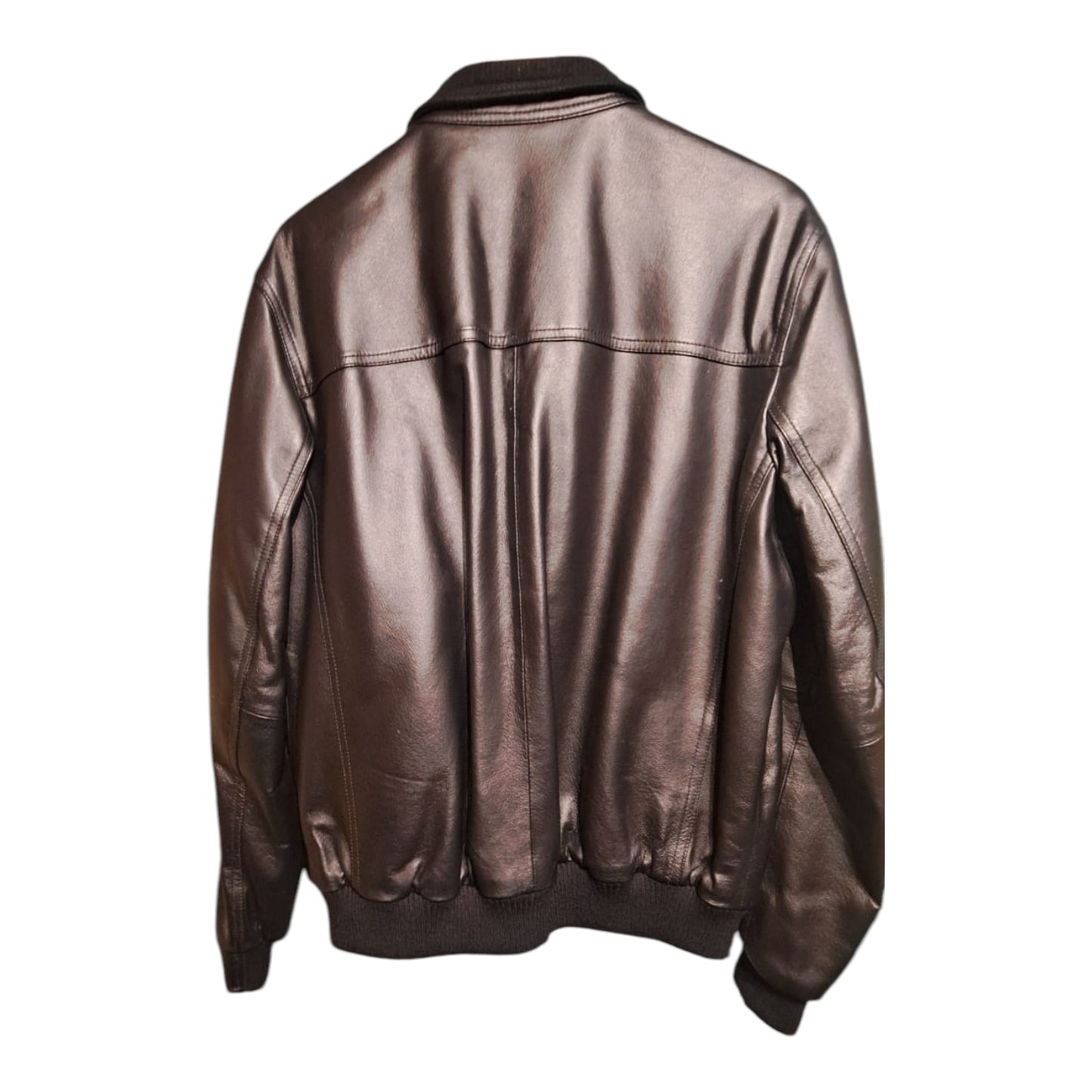 Blue Harbour Leather Bomber Jacket