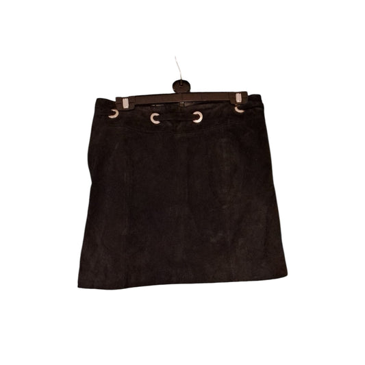 Real Suede Black Mini Skirt