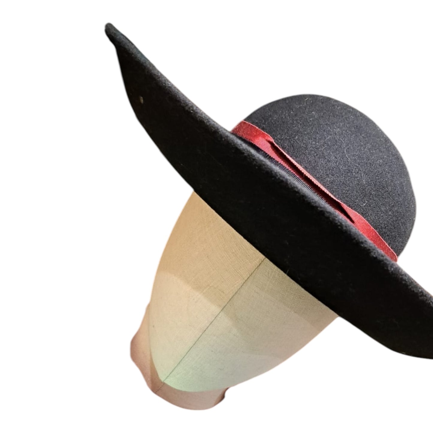 Black Felt Hat With Bow