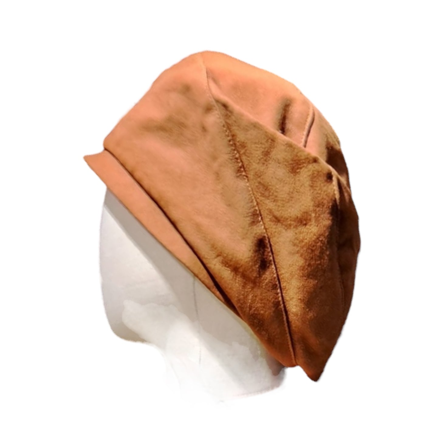 Faux Suede Tan Beret Hat