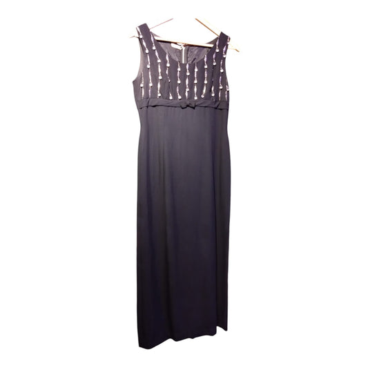 1969s Jewelled Black Maxi Dress