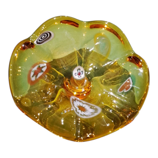 Silvestri Murano Amber Glass Bowl