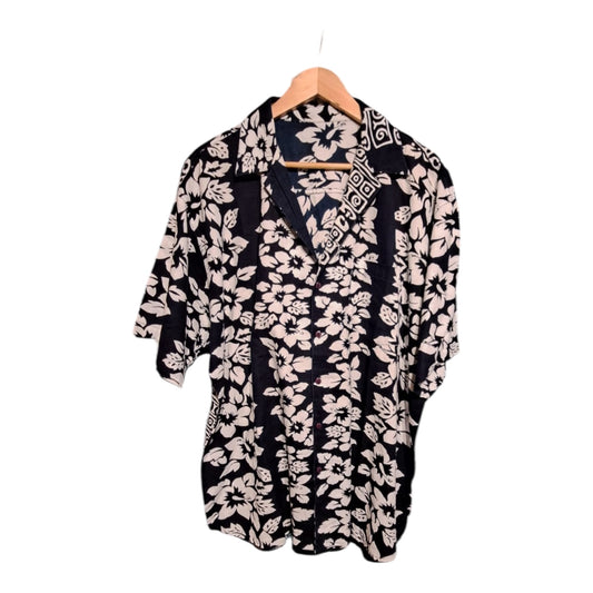 Black Floral Hawaiian Shirt