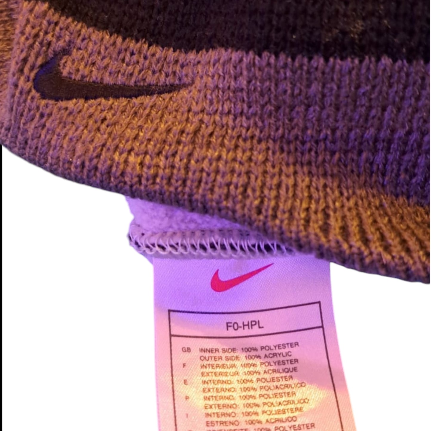 Nike Black and Grey Knit Hat