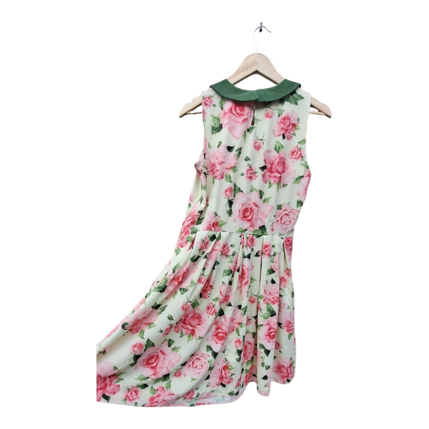 Dolly & Dotty Cream Dress With Rose Pattern