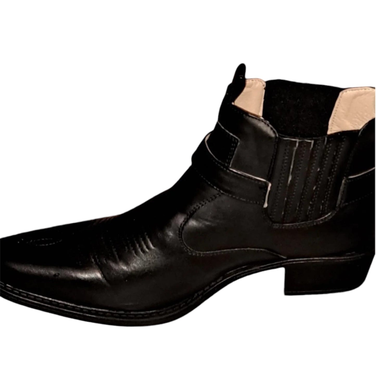 Cowboy Style Ankle Boot With Cuban Heel