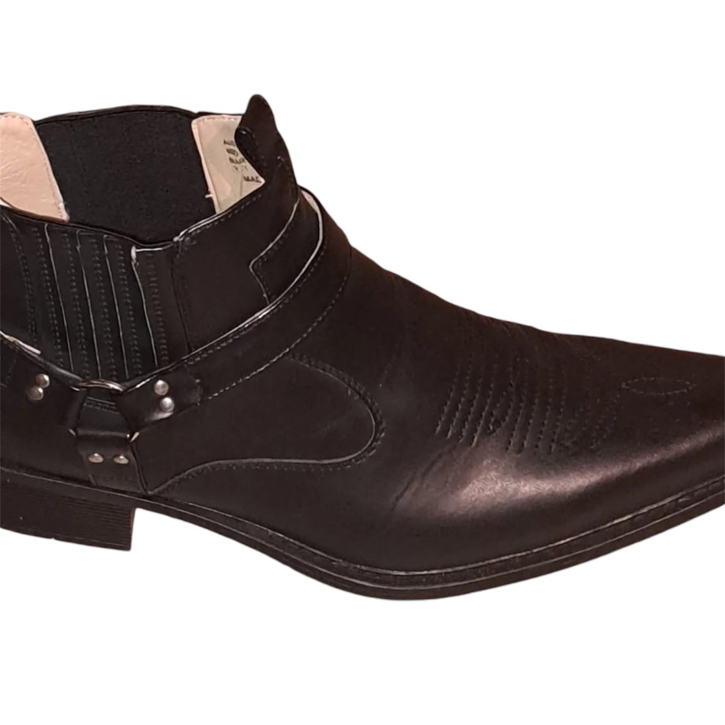 Cowboy Style Ankle Boot With Cuban Heel