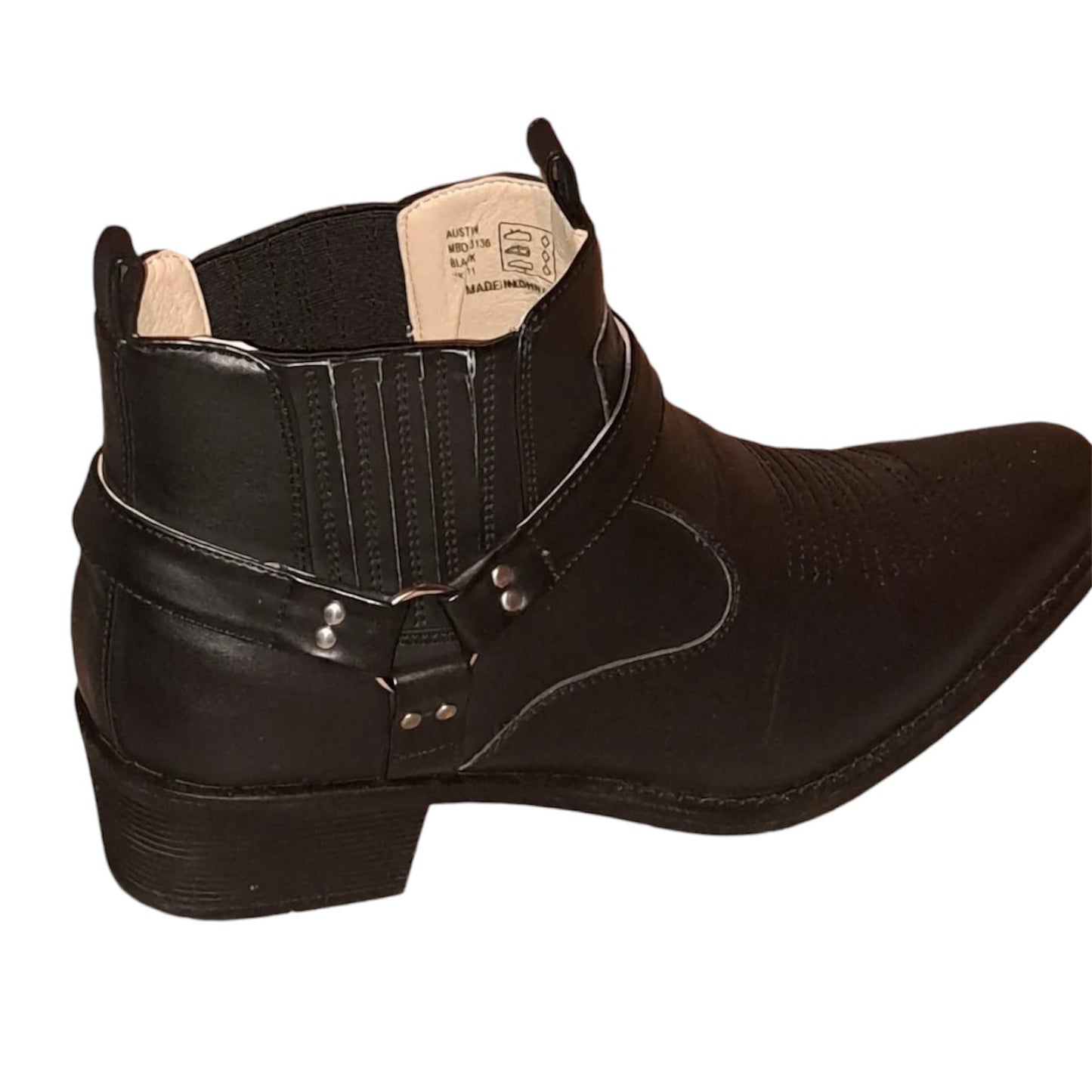 Cowboy Style Ankle Boot With Cuban Heel